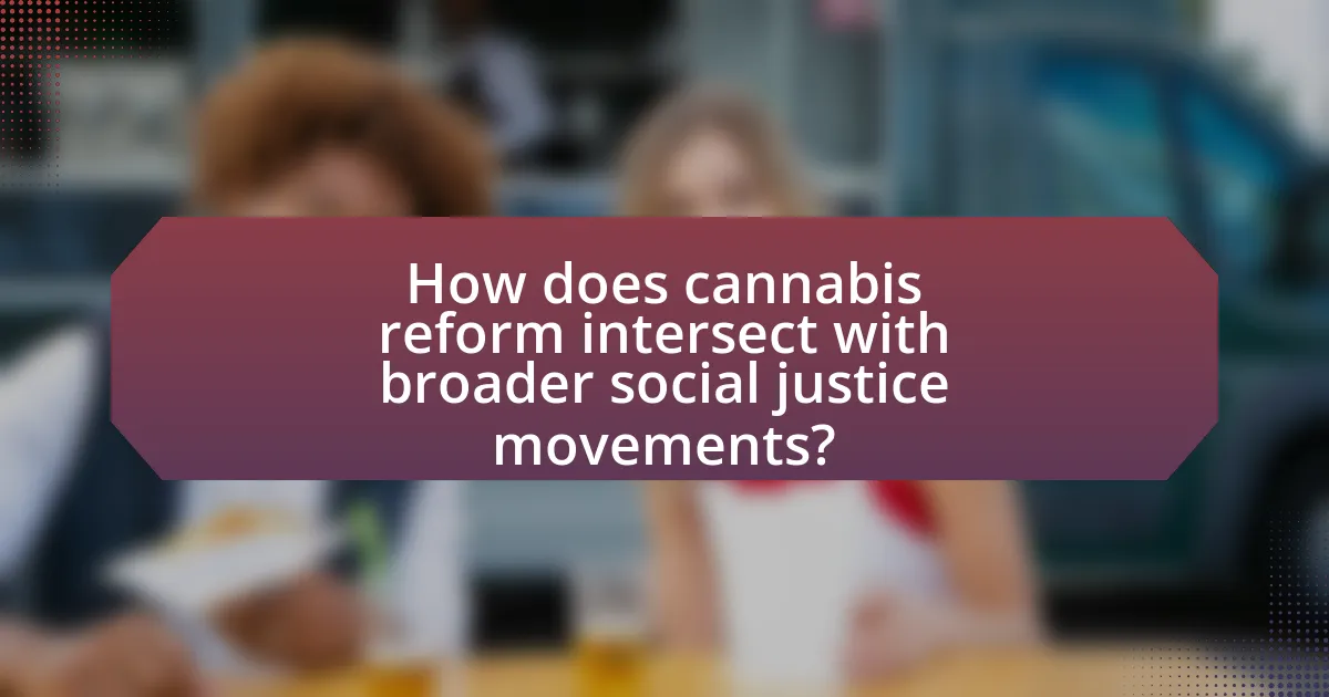 How does cannabis reform intersect with broader social justice movements?