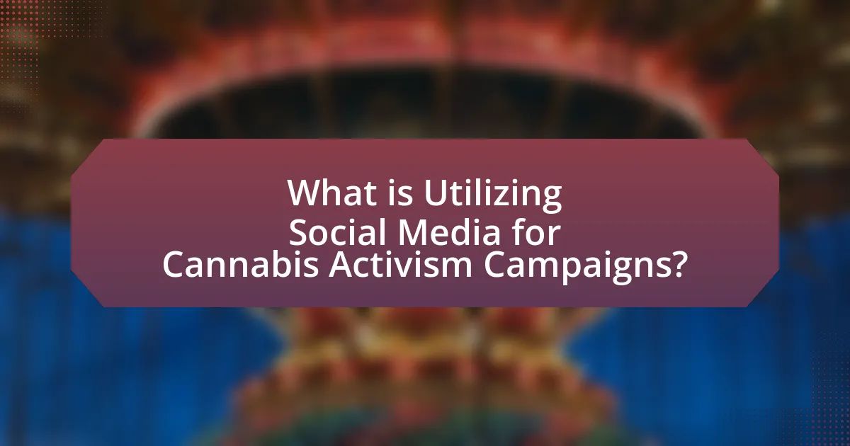 What is Utilizing Social Media for Cannabis Activism Campaigns?
